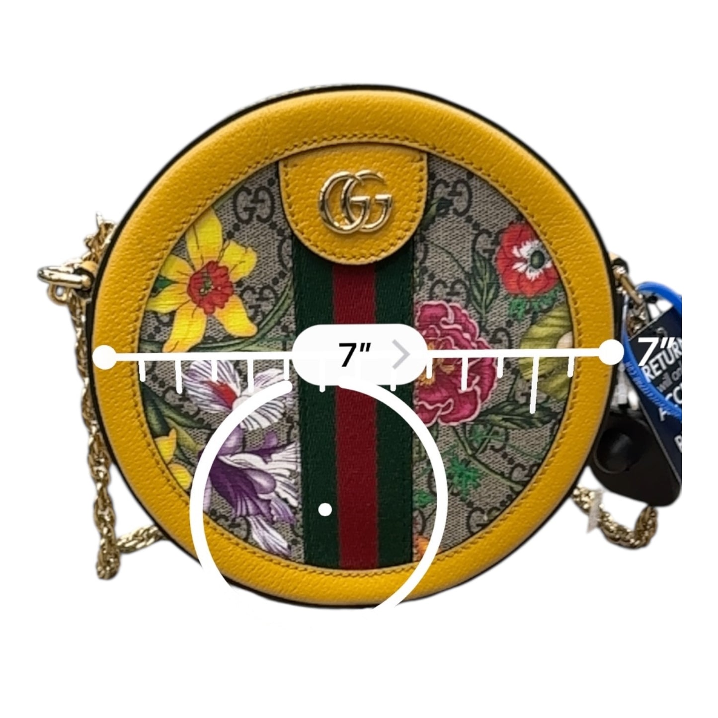 Handbag Luxury Designer By Gucci In Multi, Size:Small