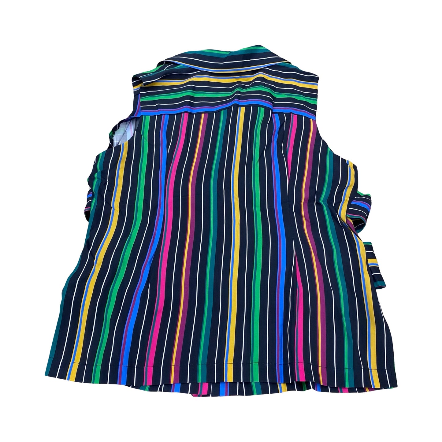 Top Sleeveless By Per Se In Striped Pattern, Size:14