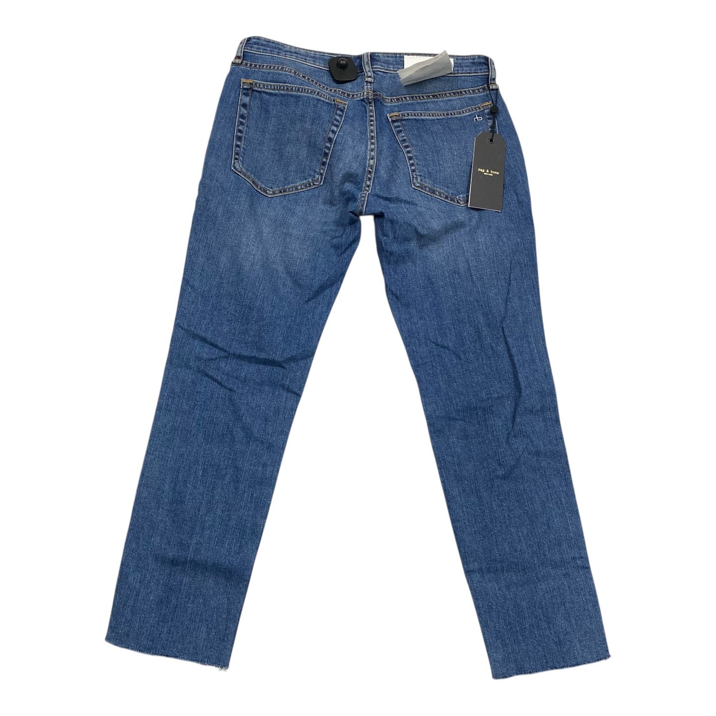 Jeans Wide Leg By Rag & Bones Jeans In Blue Denim, Size:4