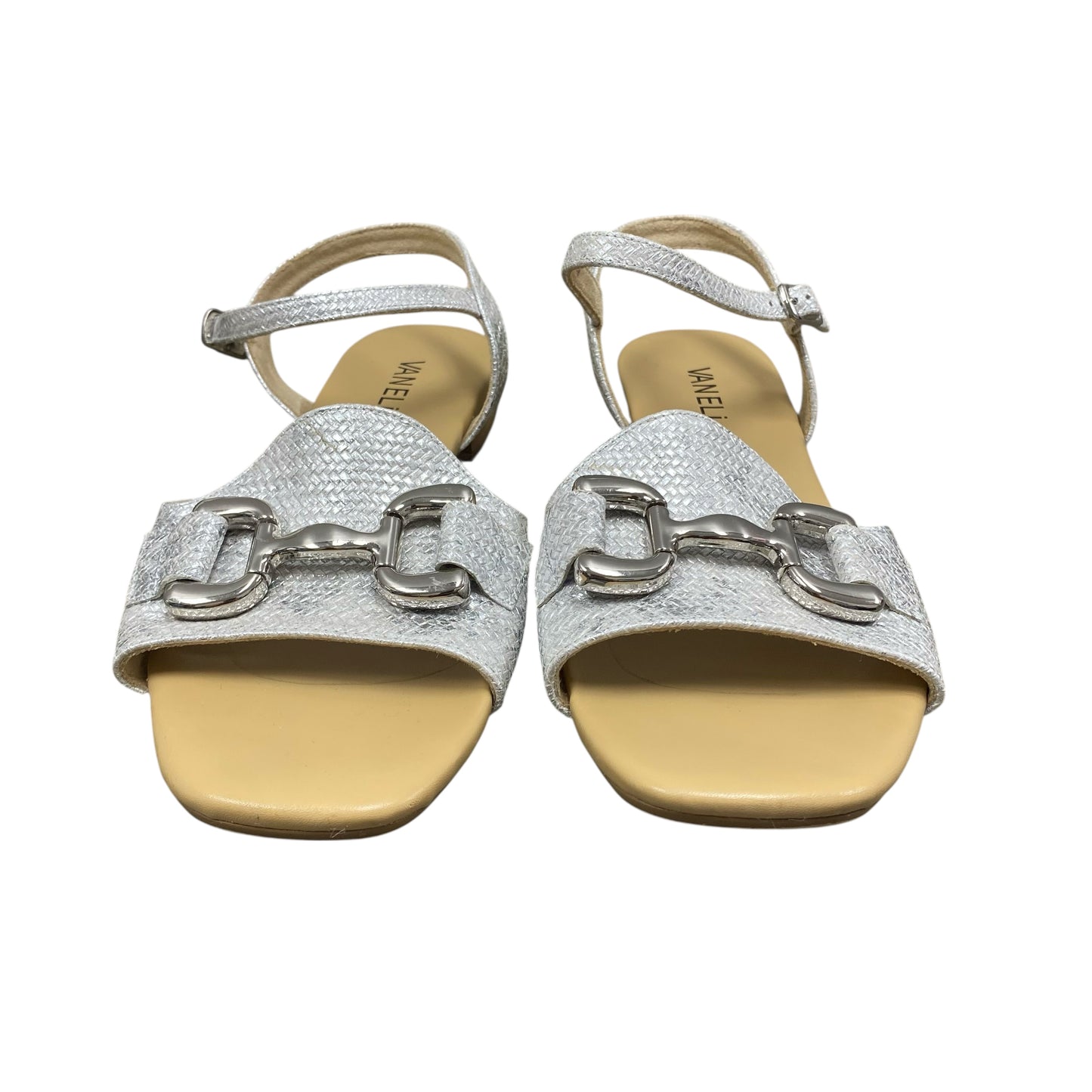 Sandals Flats By Vaneli In Silver, Size:8.5