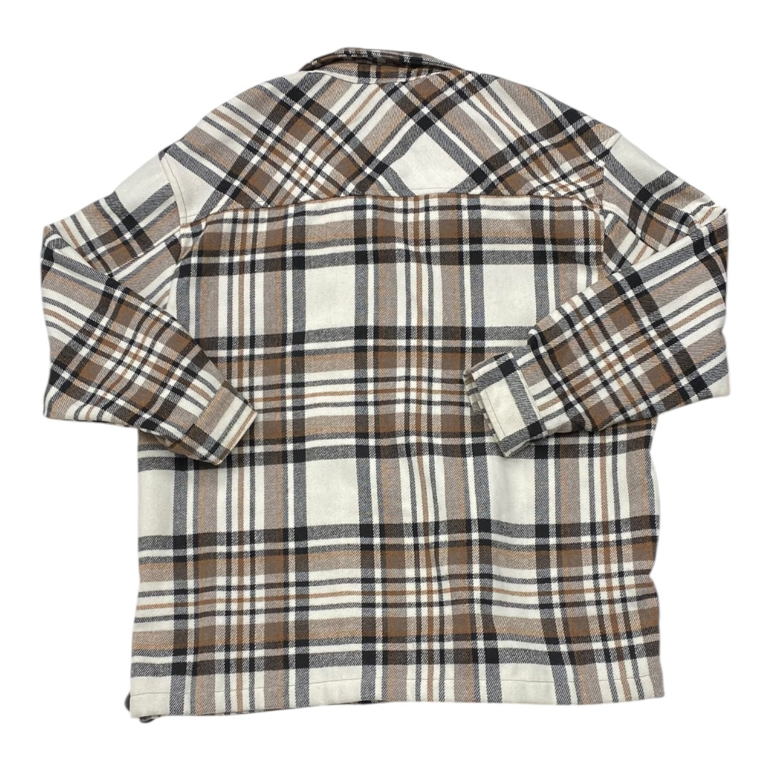Jacket Shirt By Hfx In Plaid Pattern, Size:S