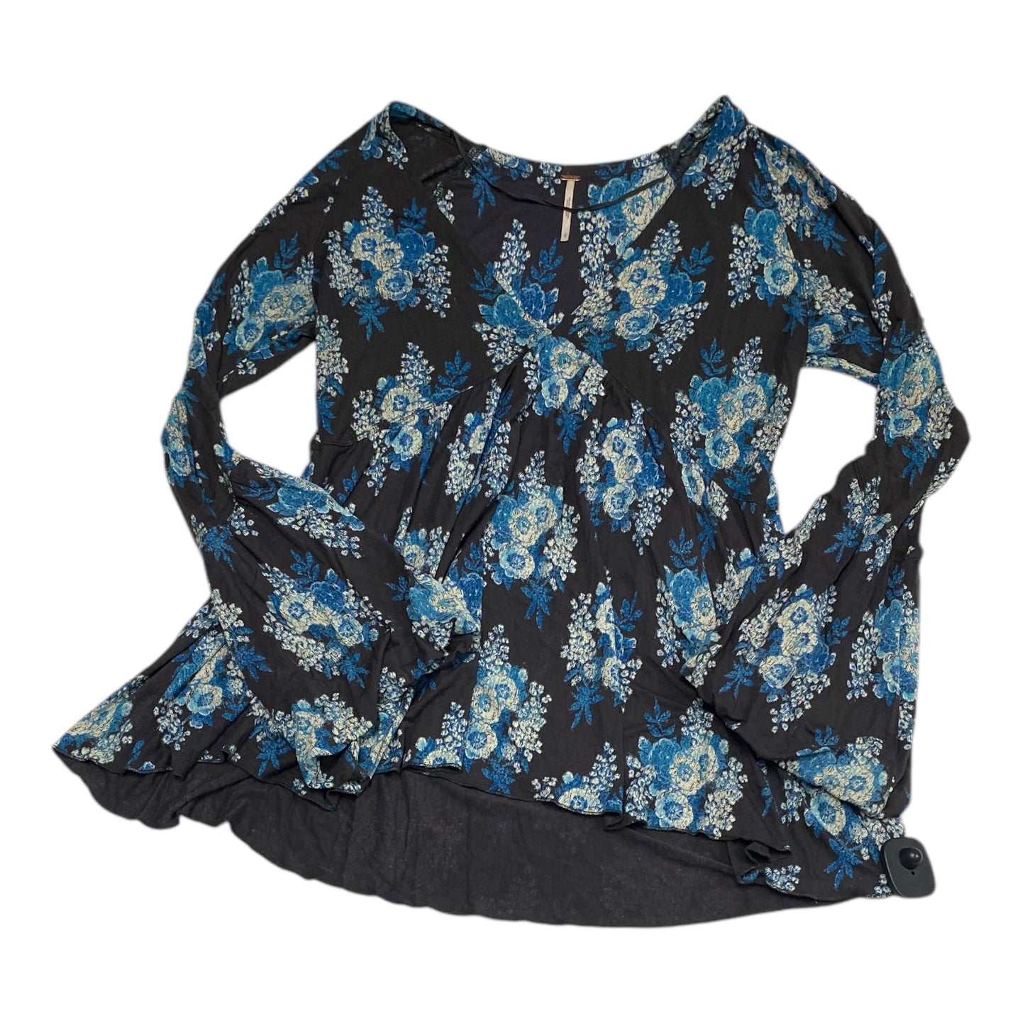 Top Ls By Free People In Blue & Grey, Size:L