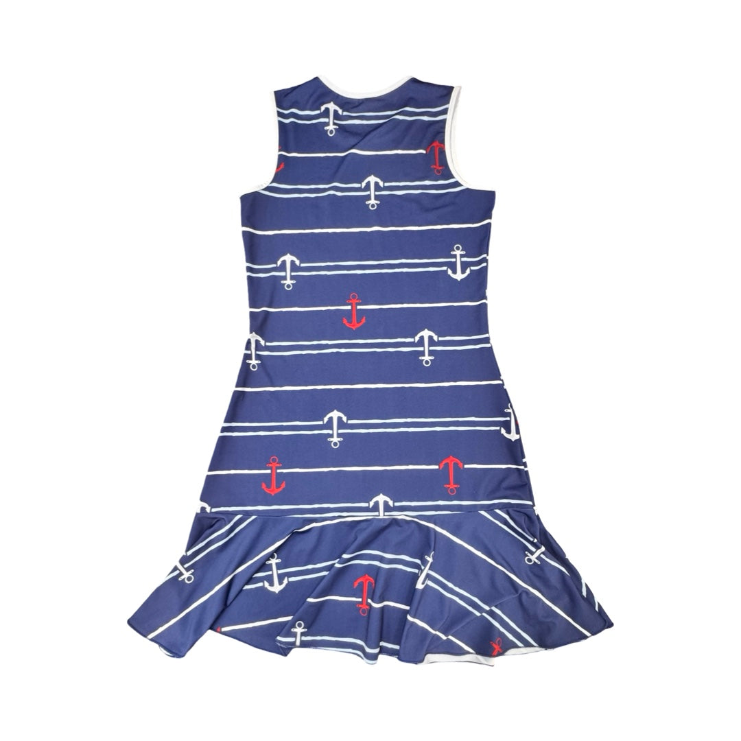 Dress Casual Midi By ANA CLAIRE In Striped Pattern, Size:Xs