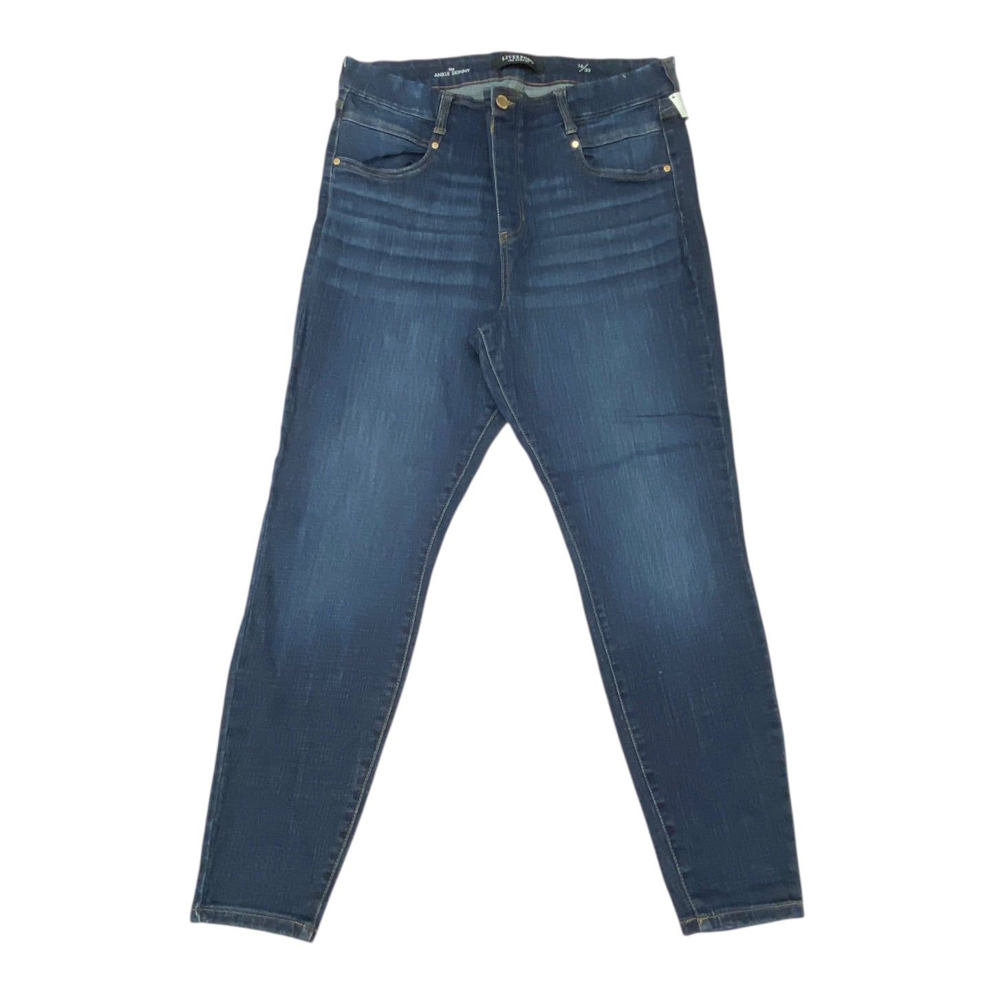 Jeans Skinny By Liverpool In Blue, Size:16