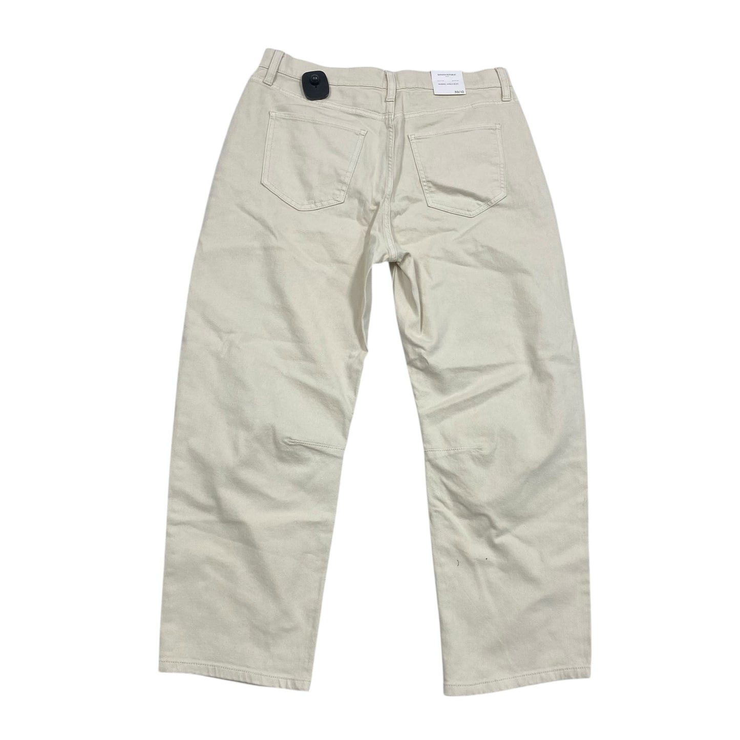 Jeans Wide Leg By Banana Republic In Cream, Size:10