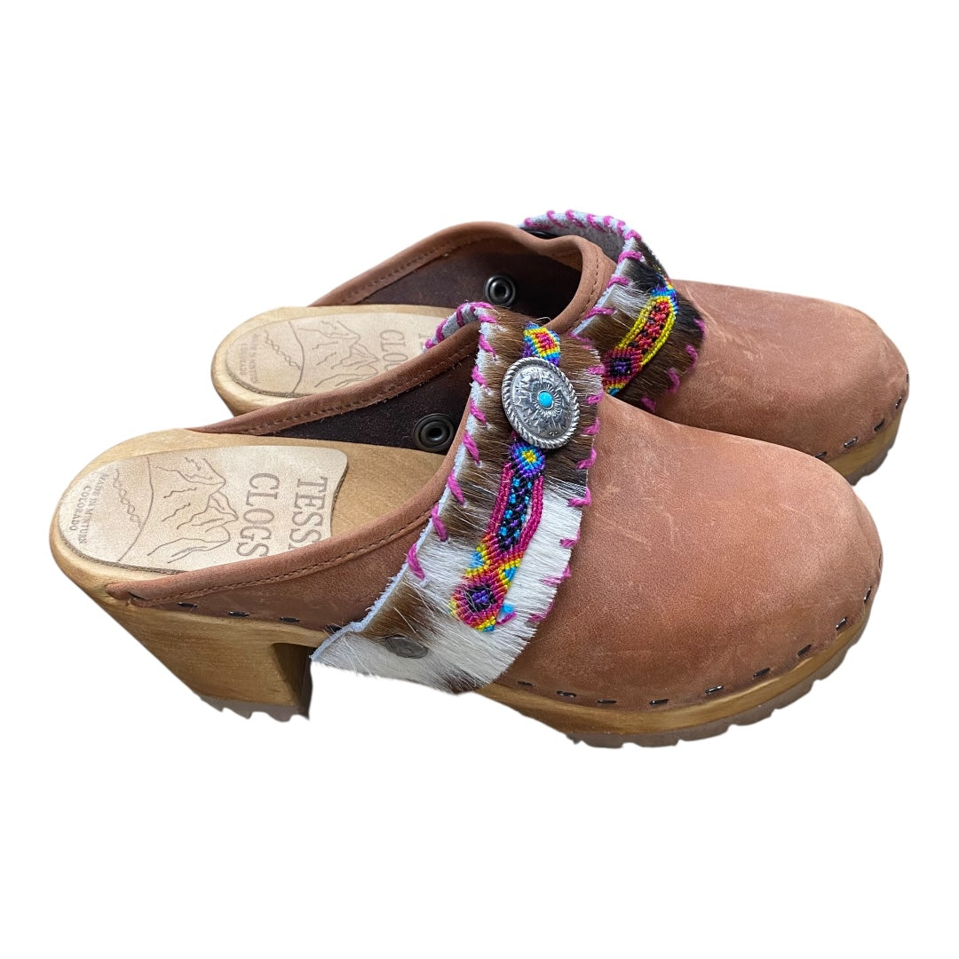 Shoes Heels Block By Cmb In Brown, Size:6.5
