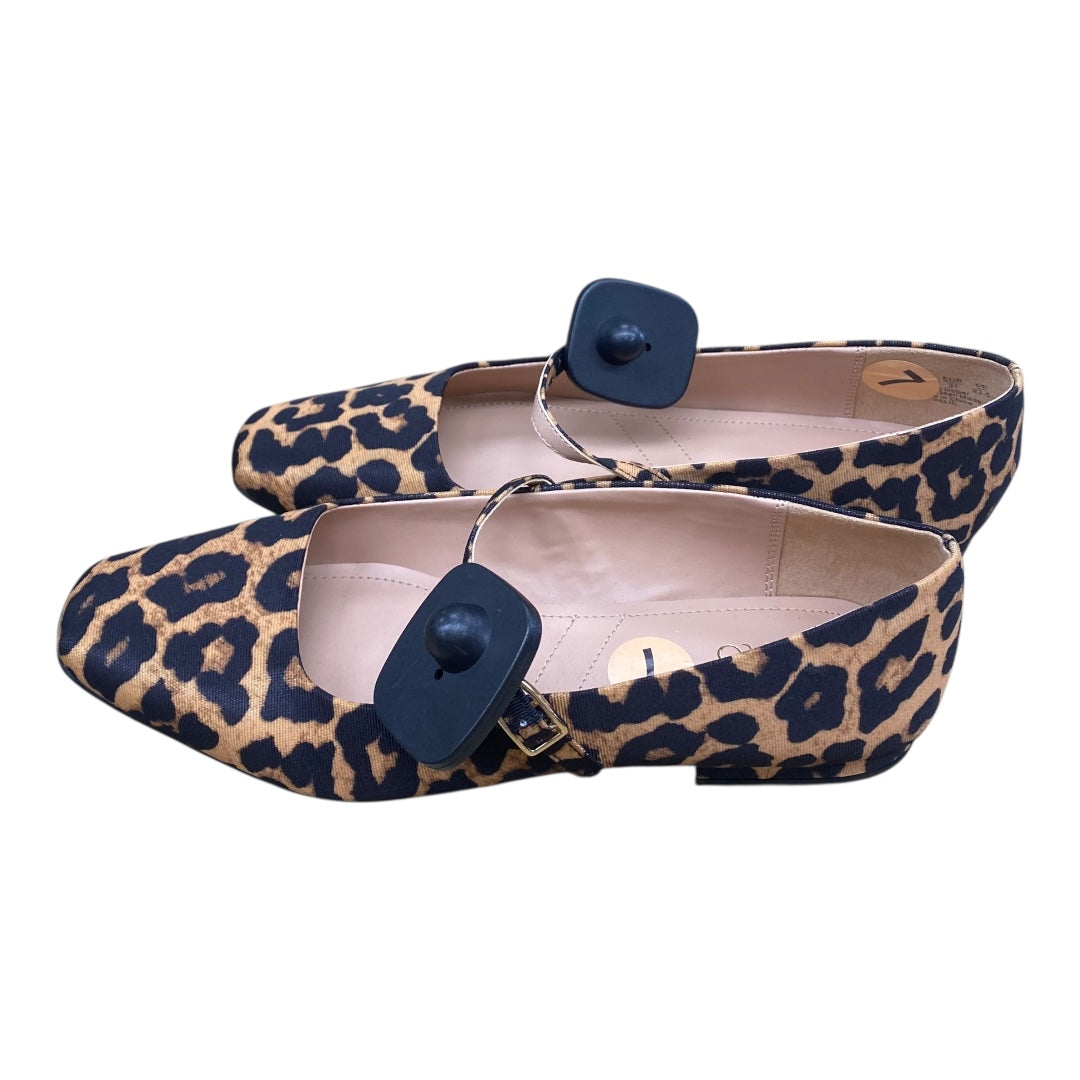 Shoes Flats By Franco Sarto In Animal Print, Size:7