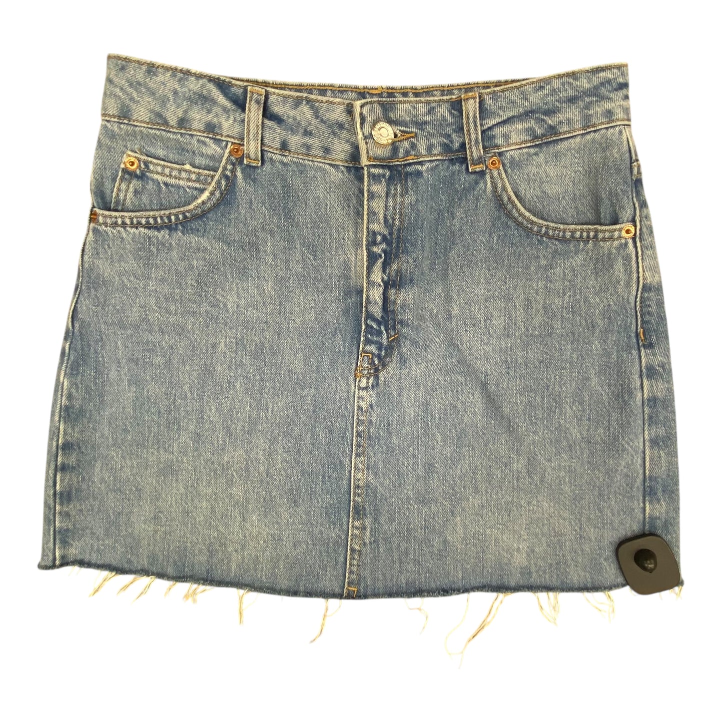 Skirt Midi By Topshop In Blue, Size:6