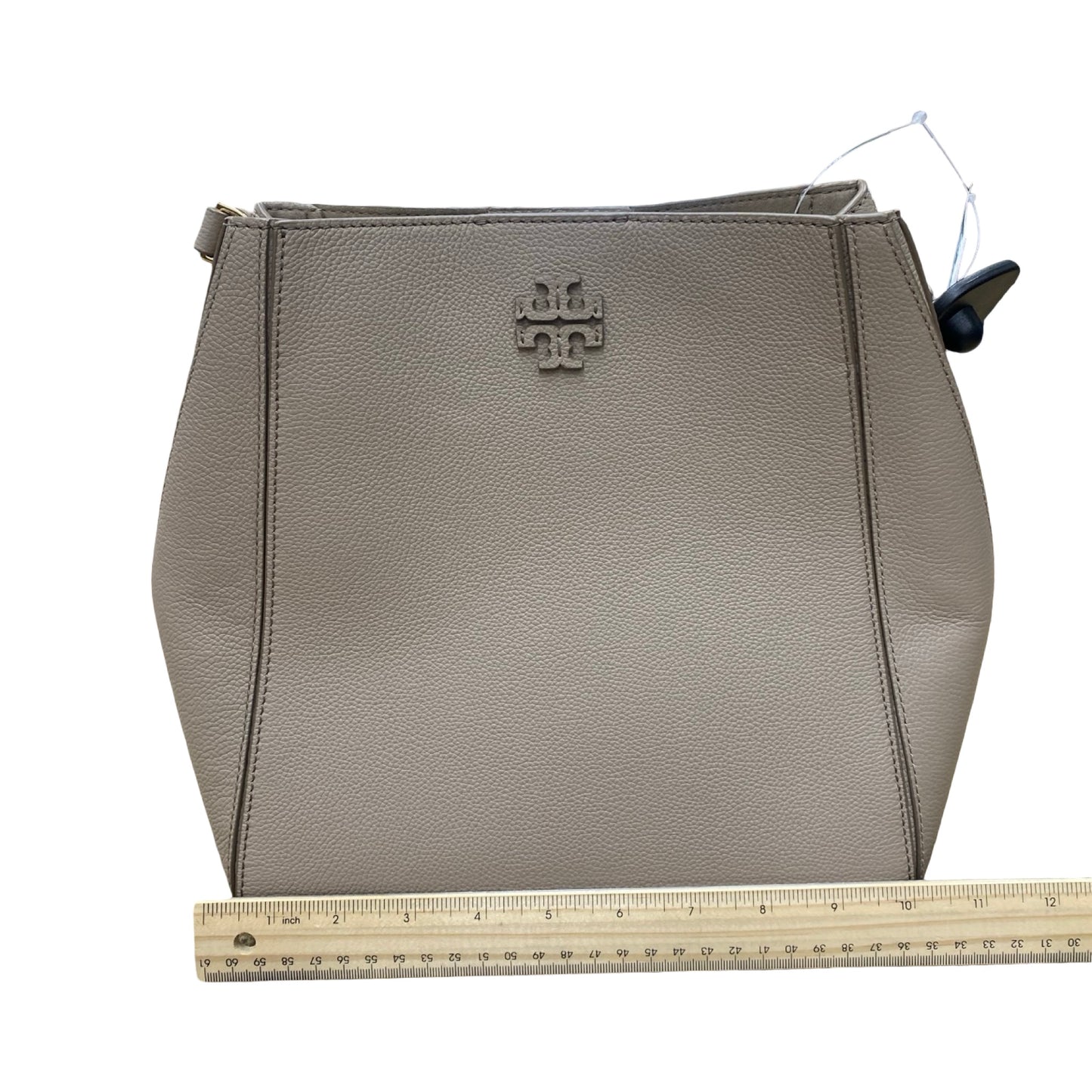 Handbag Designer By Tory Burch In Taupe, Size:Medium