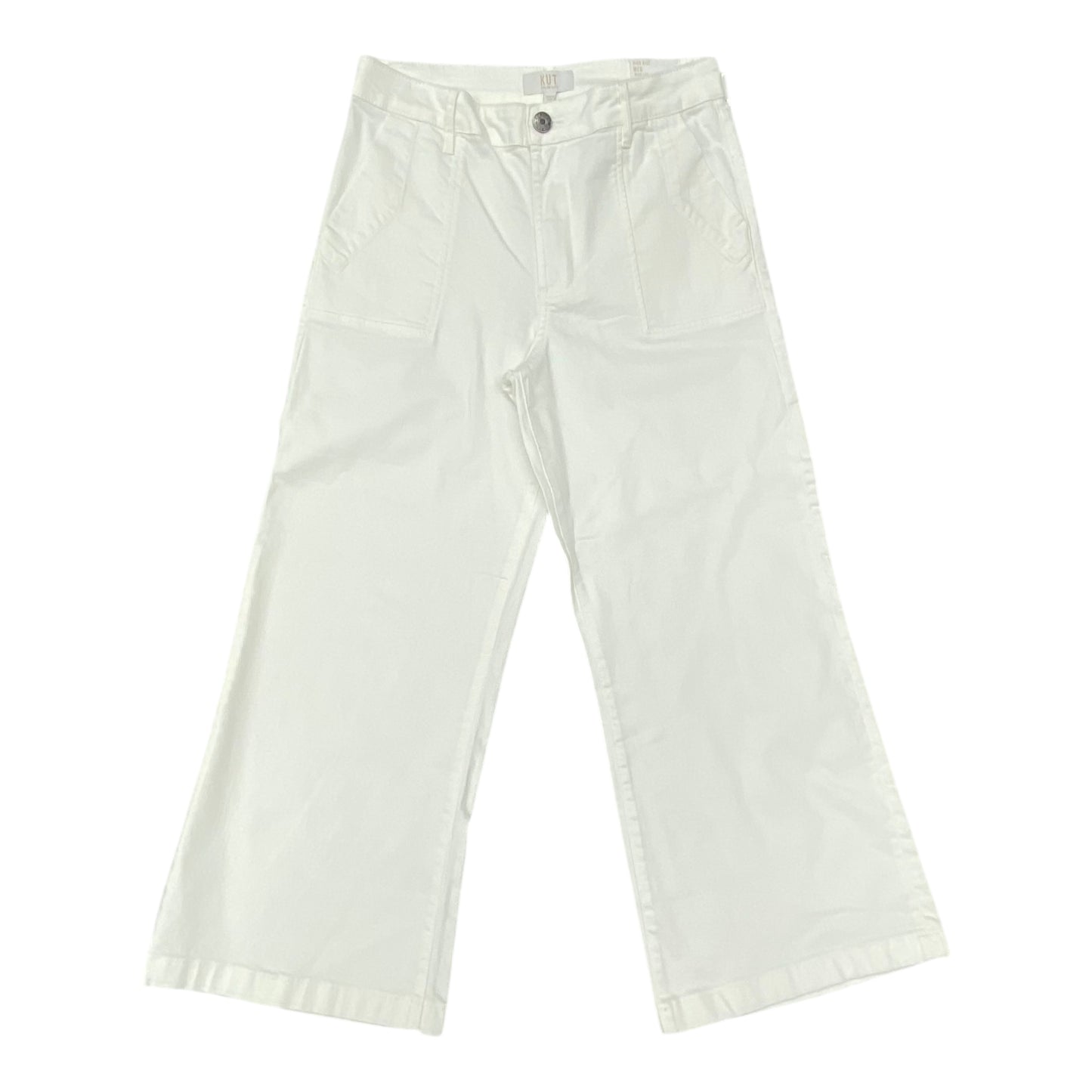 Jeans Wide Leg By Kut In White, Size:6