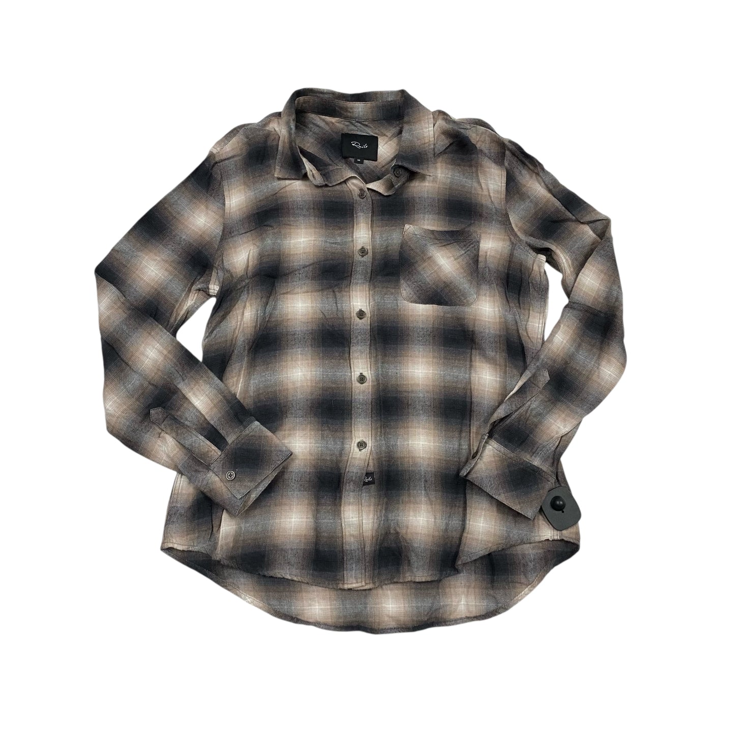 Top Ls By Rails In Plaid Pattern, Size:M