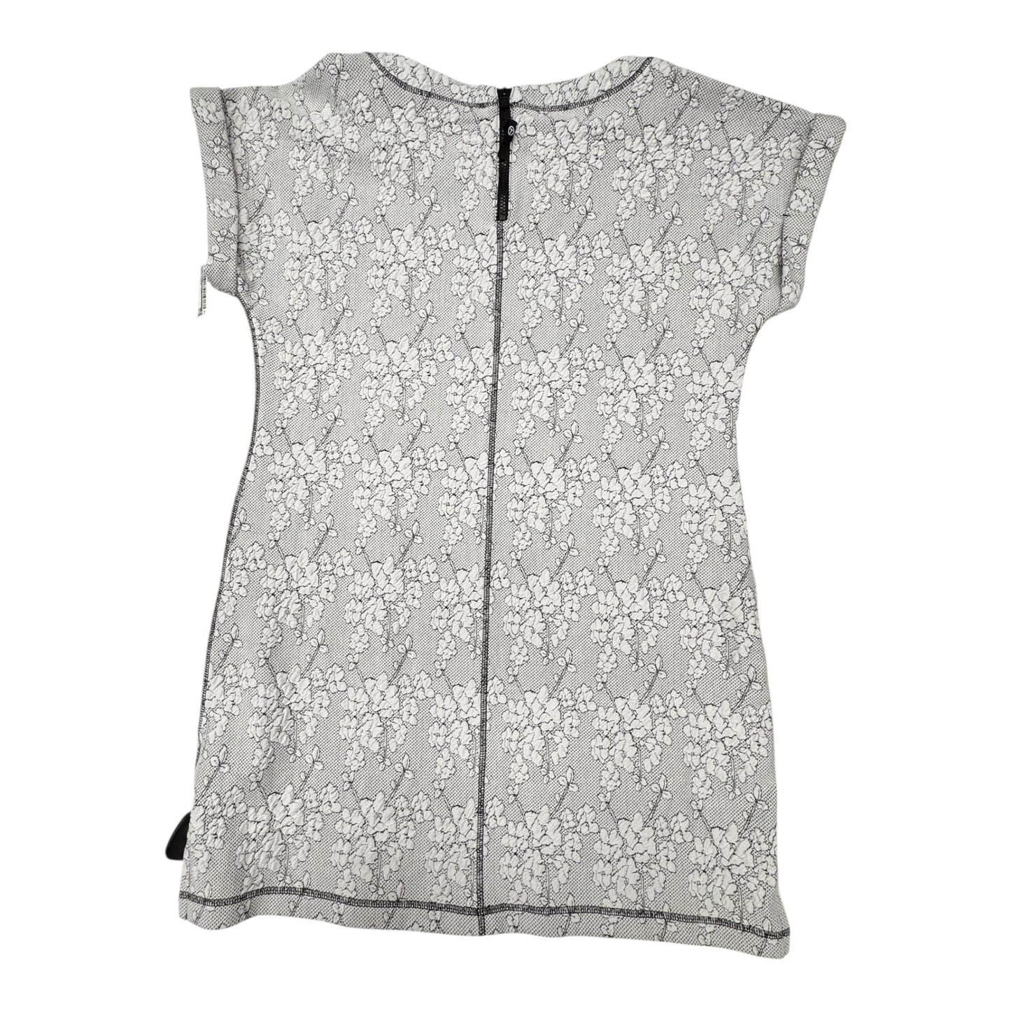 Dress Casual Midi By Talbots In Grey & White, Size:Xl