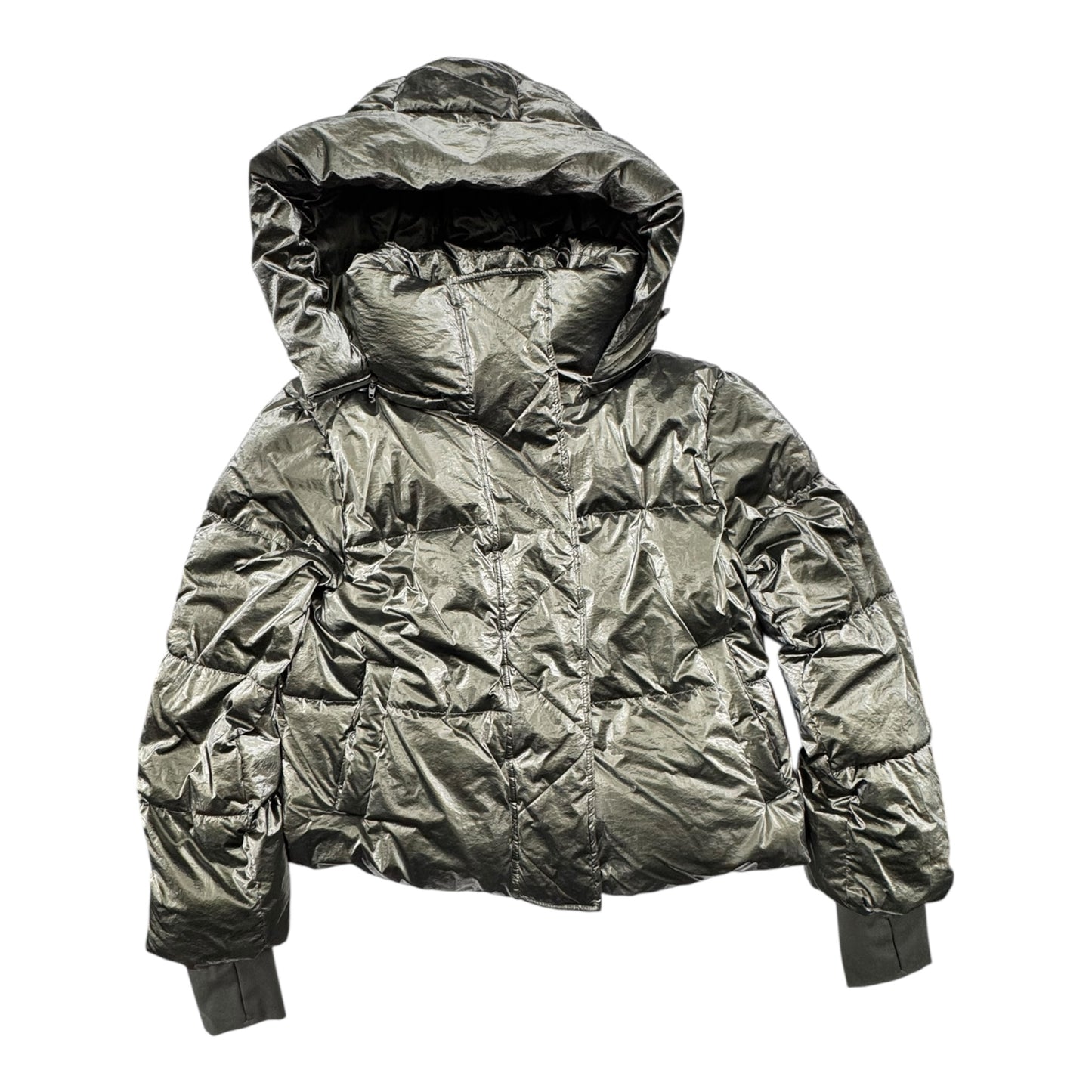 Jacket Puffer & Quilted By Gap In Green, Size:M