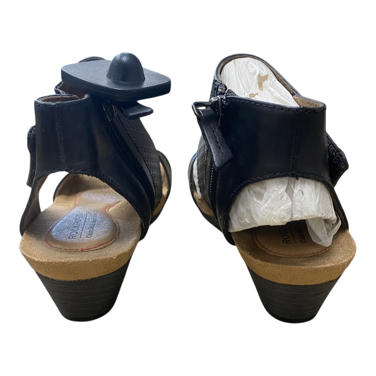 Sandals Heels Wedge By Rockport In Black, Size:6