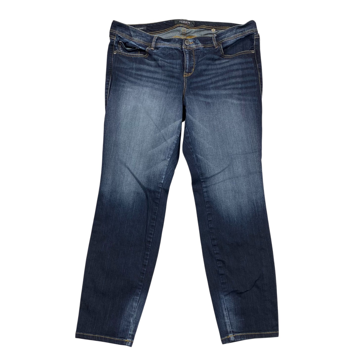 Jeans Skinny By Torrid In Blue Denim, Size:20