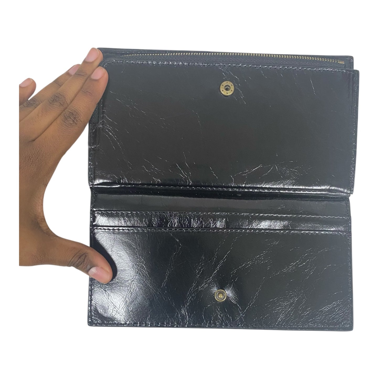 Wallet Leather By Hobo Intl In Black, Size:Medium
