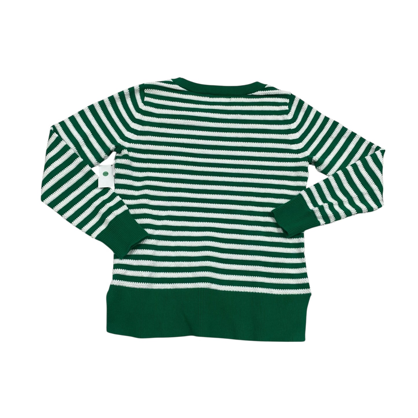 Sweater By Liz Claiborne In Green & White, Size:M