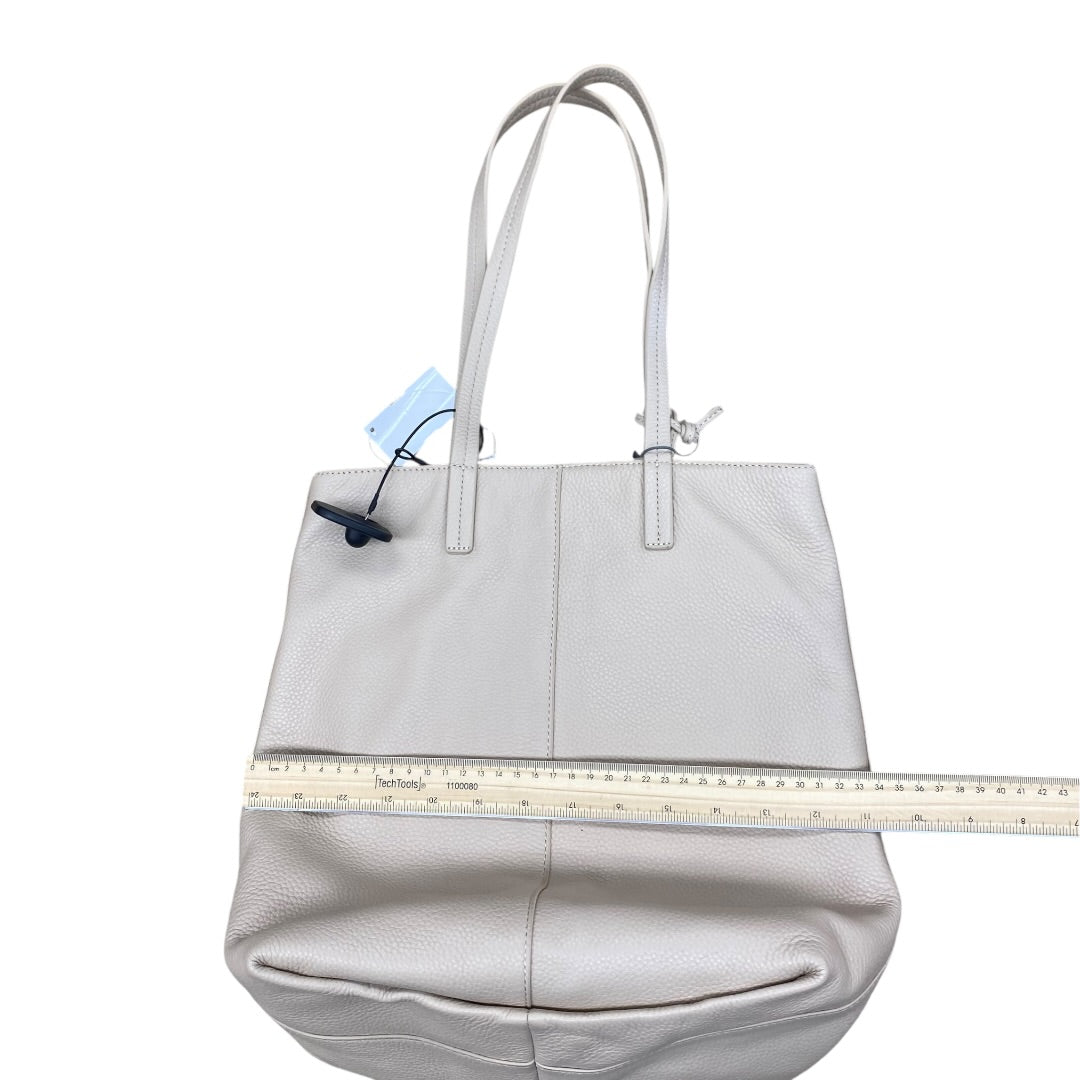 Handbag Leather By Vince Camuto In Beige, Size:Medium