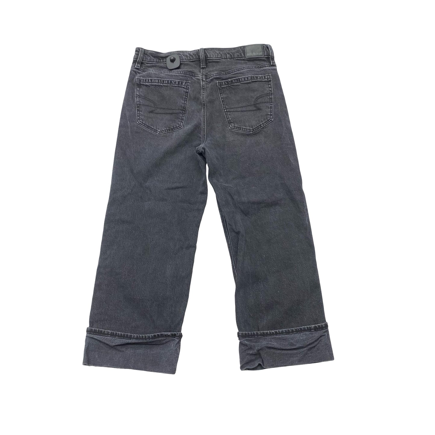 Jeans Wide Leg By American Eagle In Grey Denim, Size:8