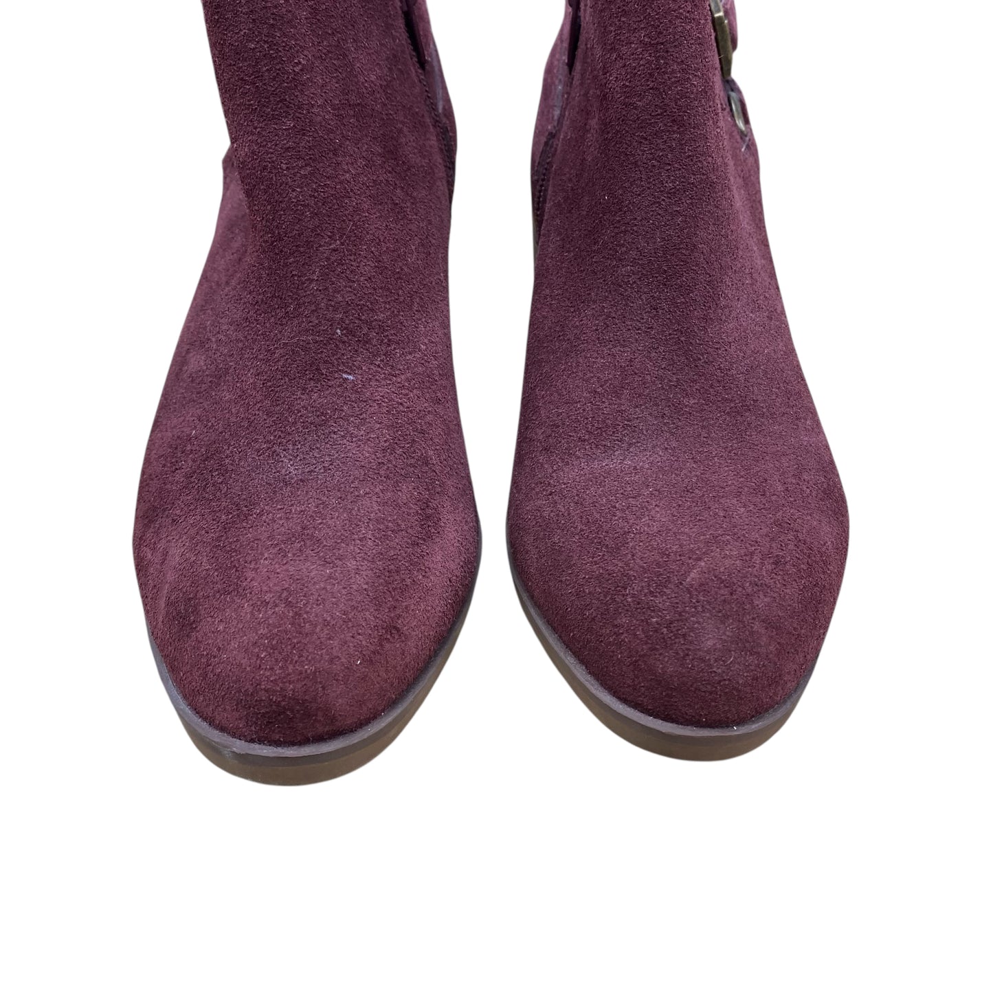 Boots Ankle Heels By Sonoma In Maroon, Size:8.5