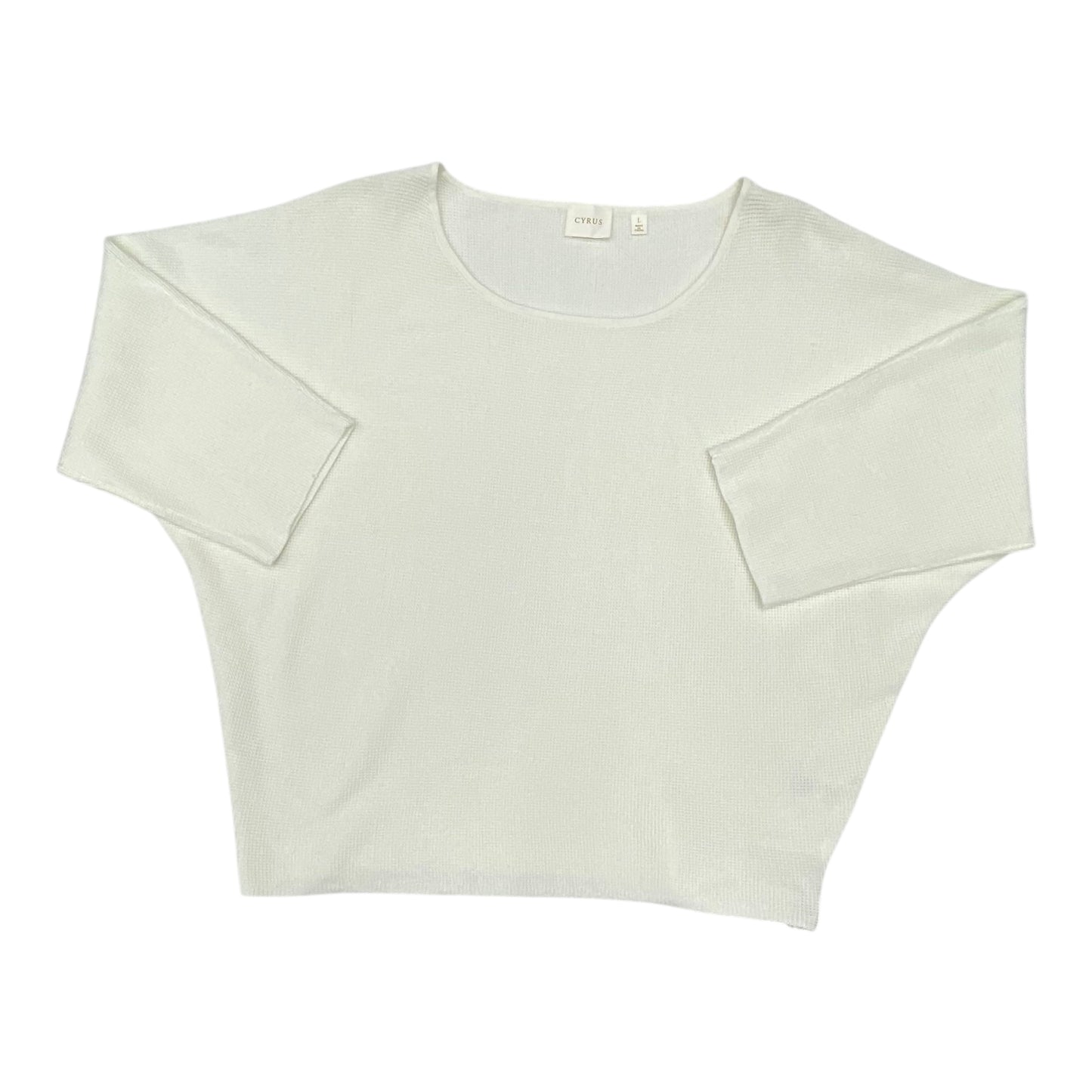 Sweater By Cyrus Knits In White, Size:L