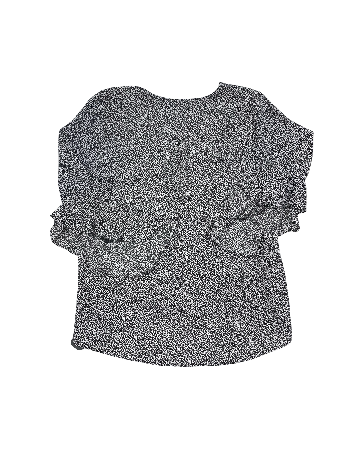 Top 3/4 Sleeve By Vince Camuto In Black & White, Size:L