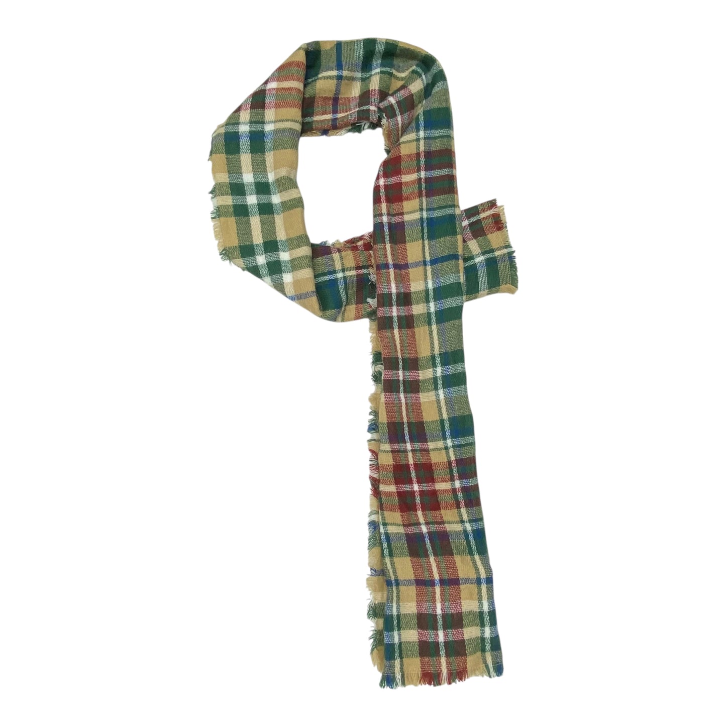 Scarf Long By Clothes Mentor In Plaid Pattern