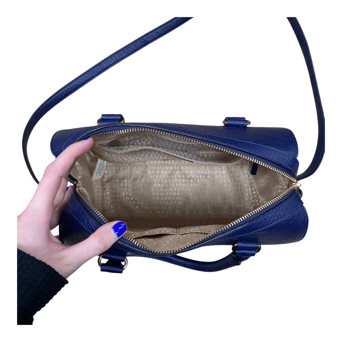 Handbag Designer By Kate Spade In Blue, Size:Medium