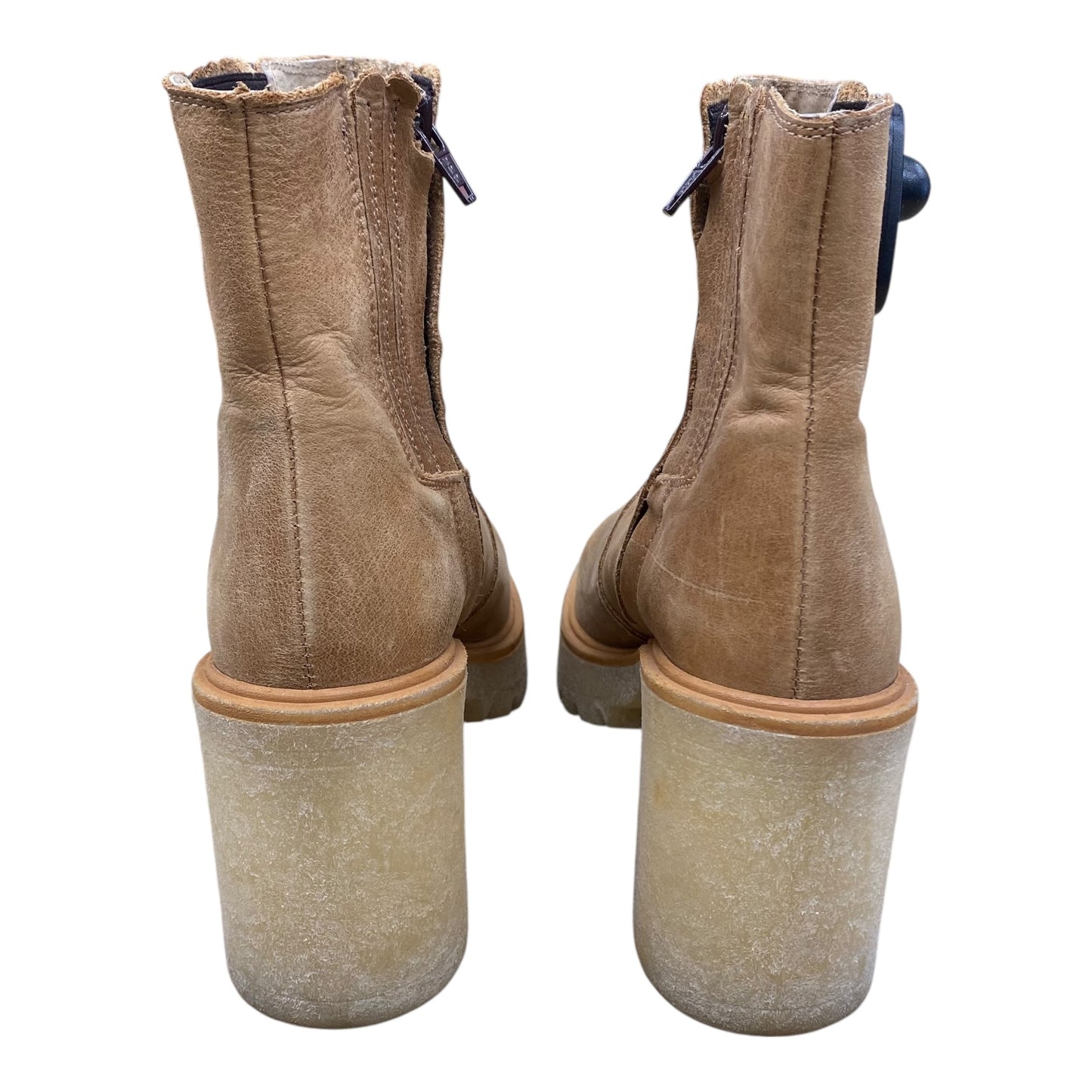 Boots Ankle Heels By Free People In Brown, Size:6.5