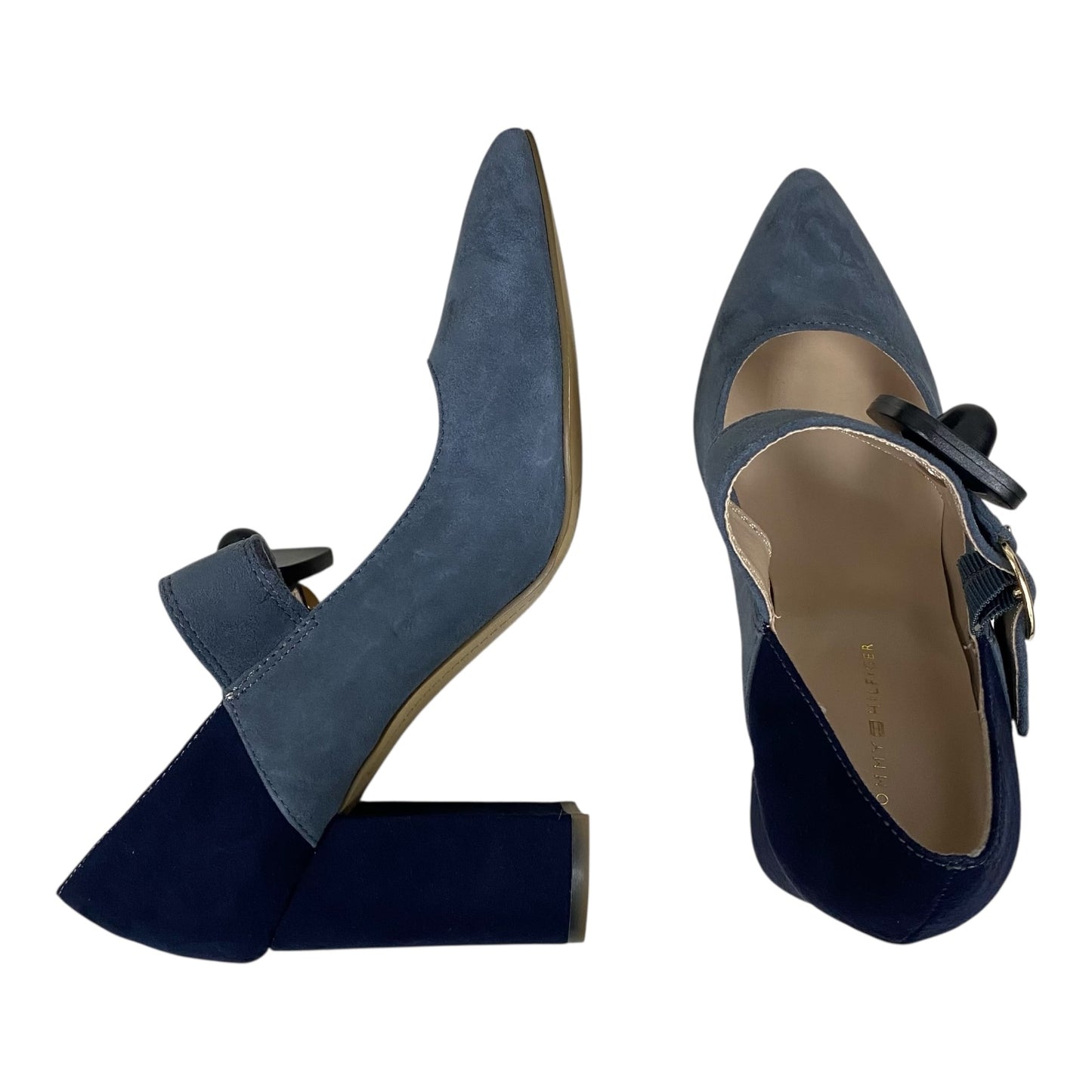 Shoes Heels Block By Tommy Hilfiger In Blue, Size:7