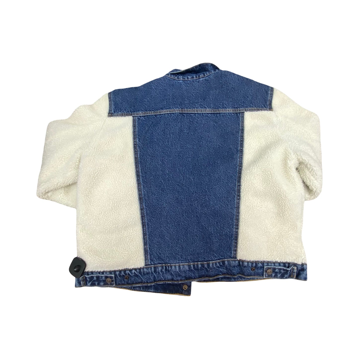 Jacket Faux Fur & Sherpa By Levis In Blue & White, Size:Xl