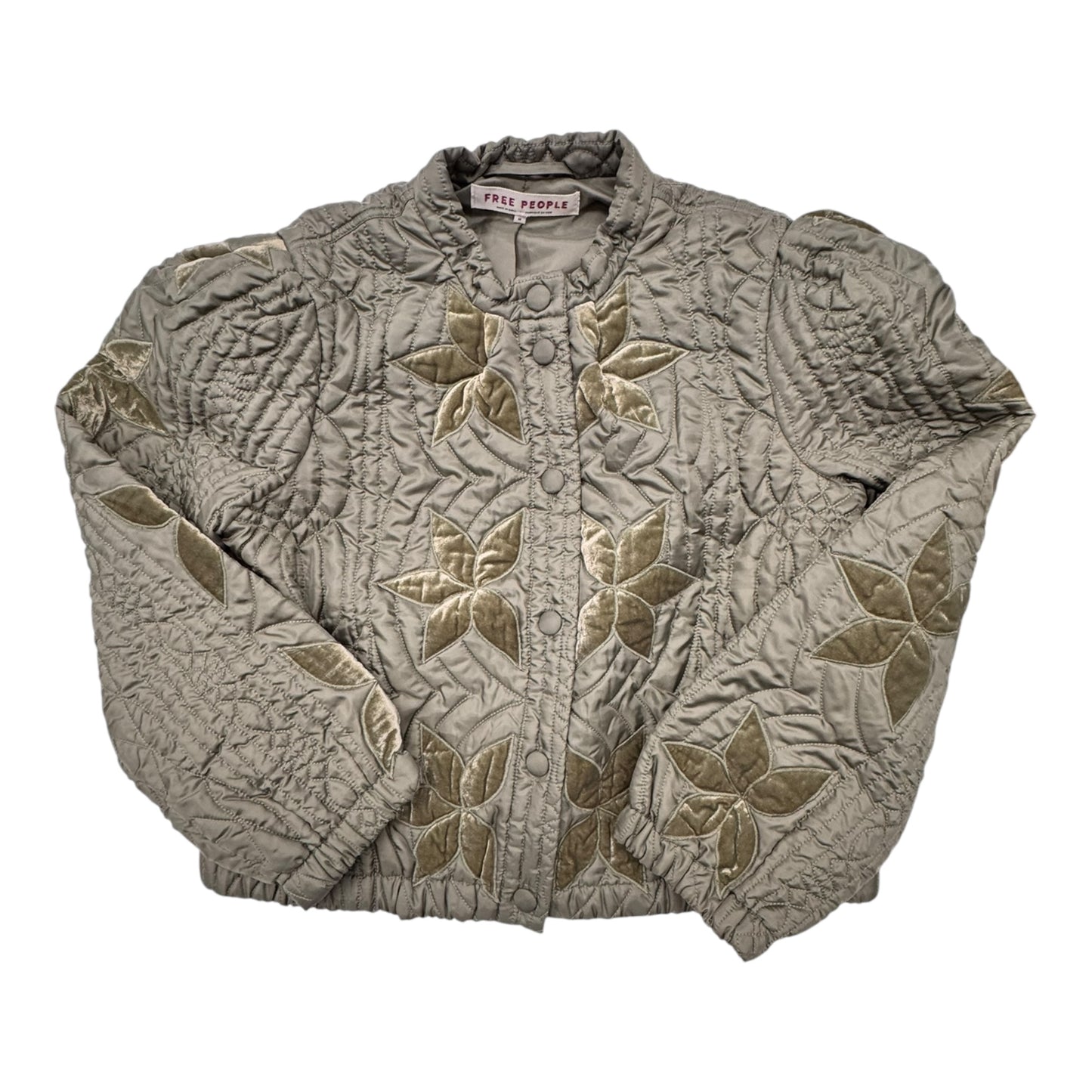 Jacket Puffer & Quilted By Free People In Green, Size:M
