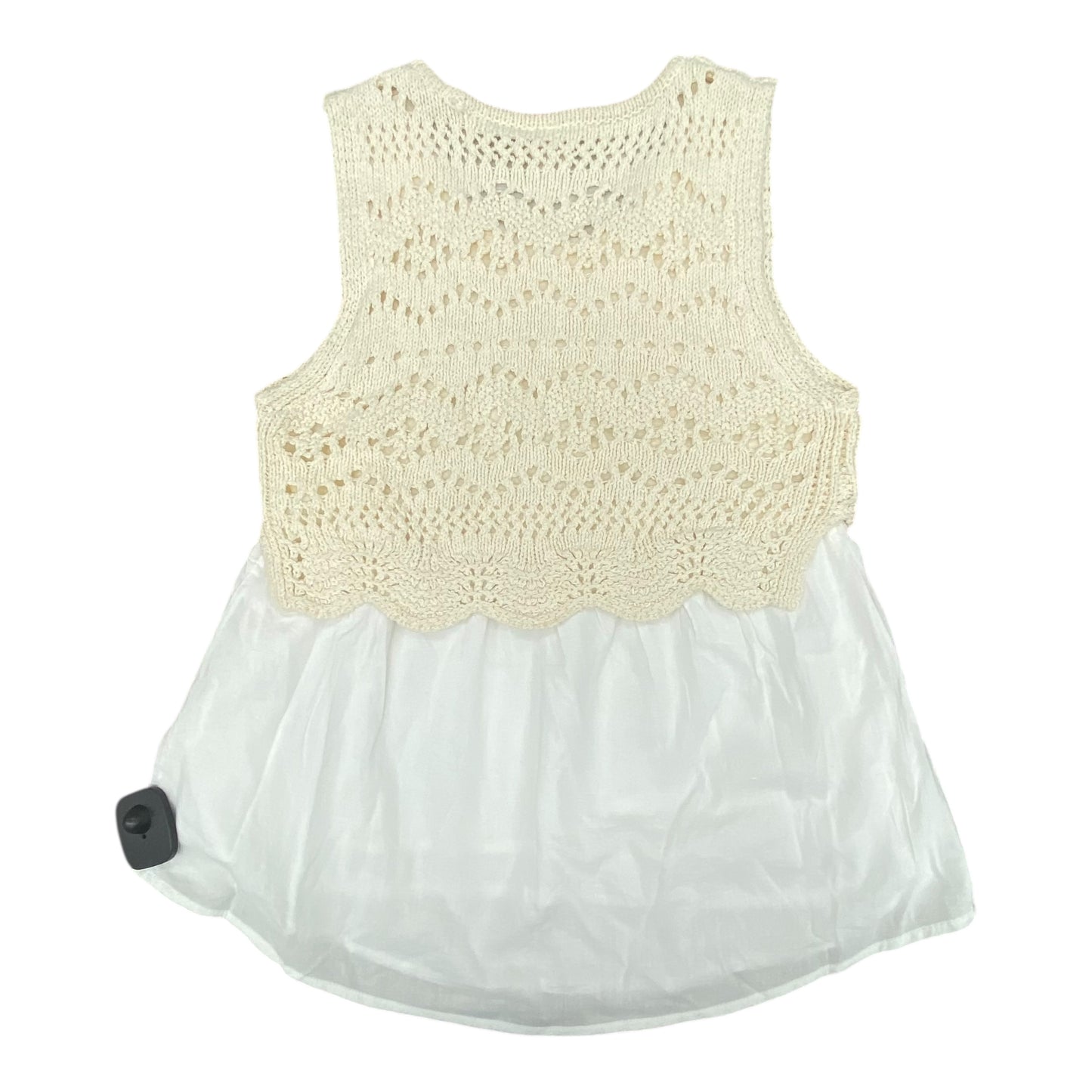 Top Sleeveless By Anthropologie In White, Size:Xxsp