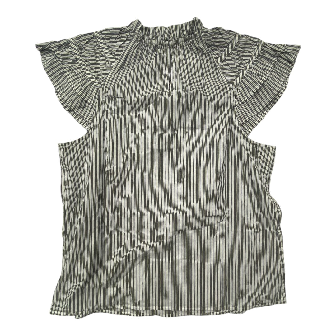 Top Ss By J. Crew In Grey & White, Size:M