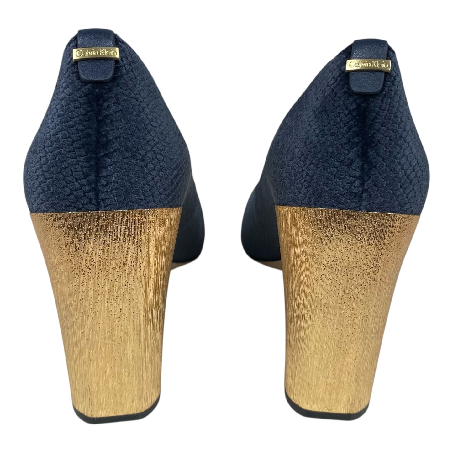 Shoes Heels Block By Calvin Klein In Blue, Size:7.5