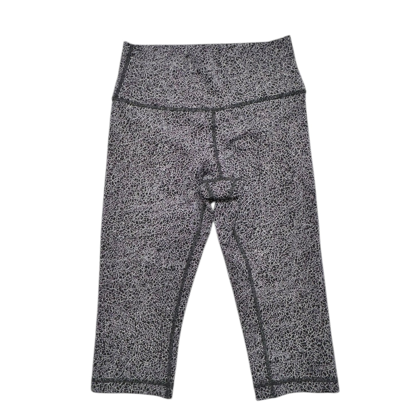 Athletic Leggings Capris By Lululemon In Black & White, Size:8