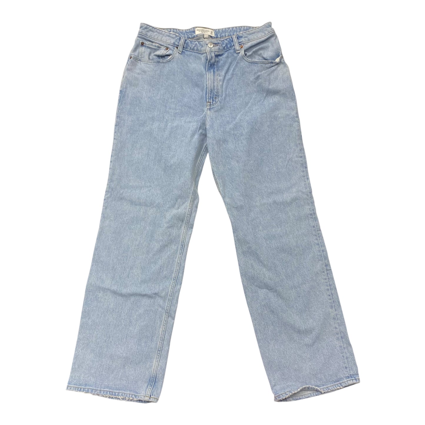 Jeans Straight By Abercrombie And Fitch In Blue Denim, Size:14
