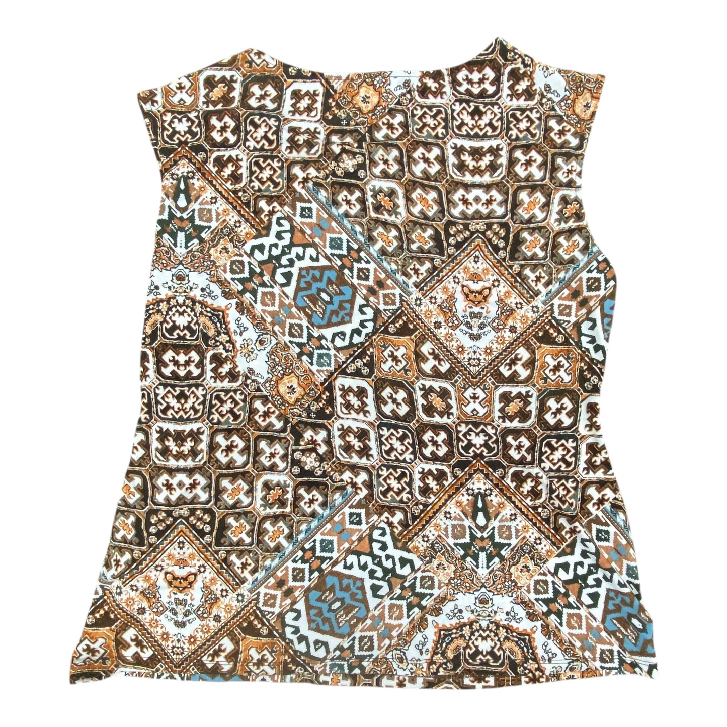 Top Sleeveless By Calvin Klein In Brown, Size:Xl