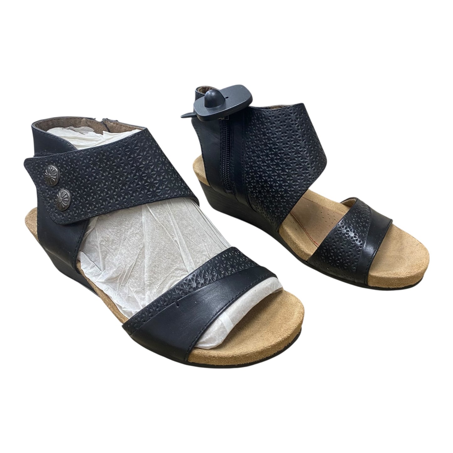 Sandals Heels Wedge By Rockport In Black, Size:6