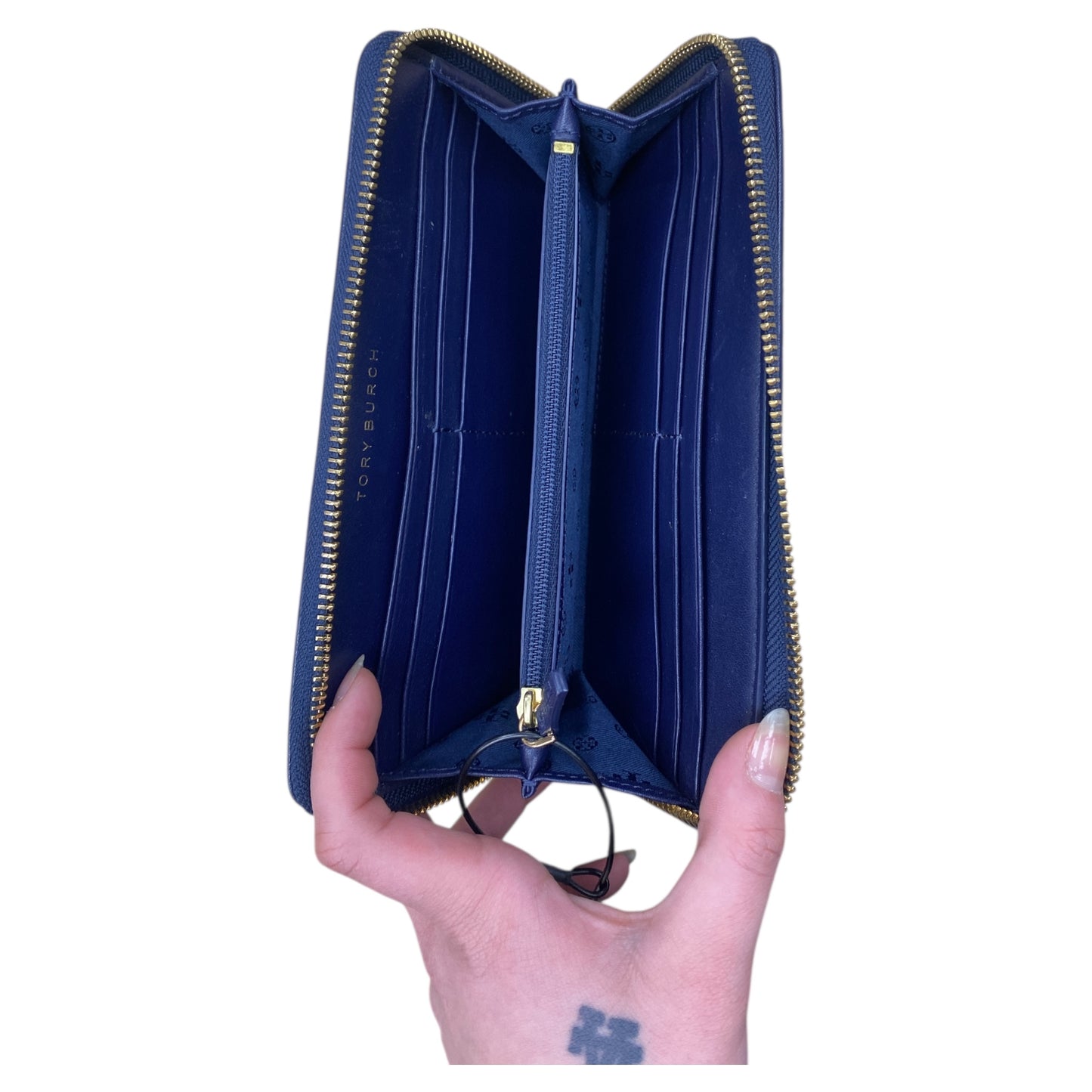 Wallet Designer By Tory Burch In Blue & Green, Size:Large