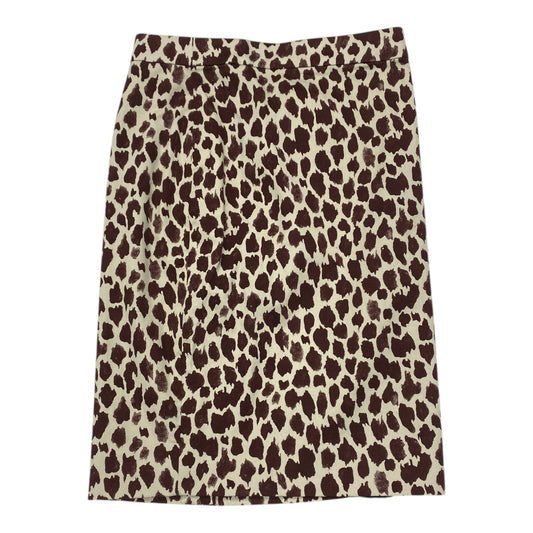 Skirt Midi By J. Crew In Animal Print, Size:0