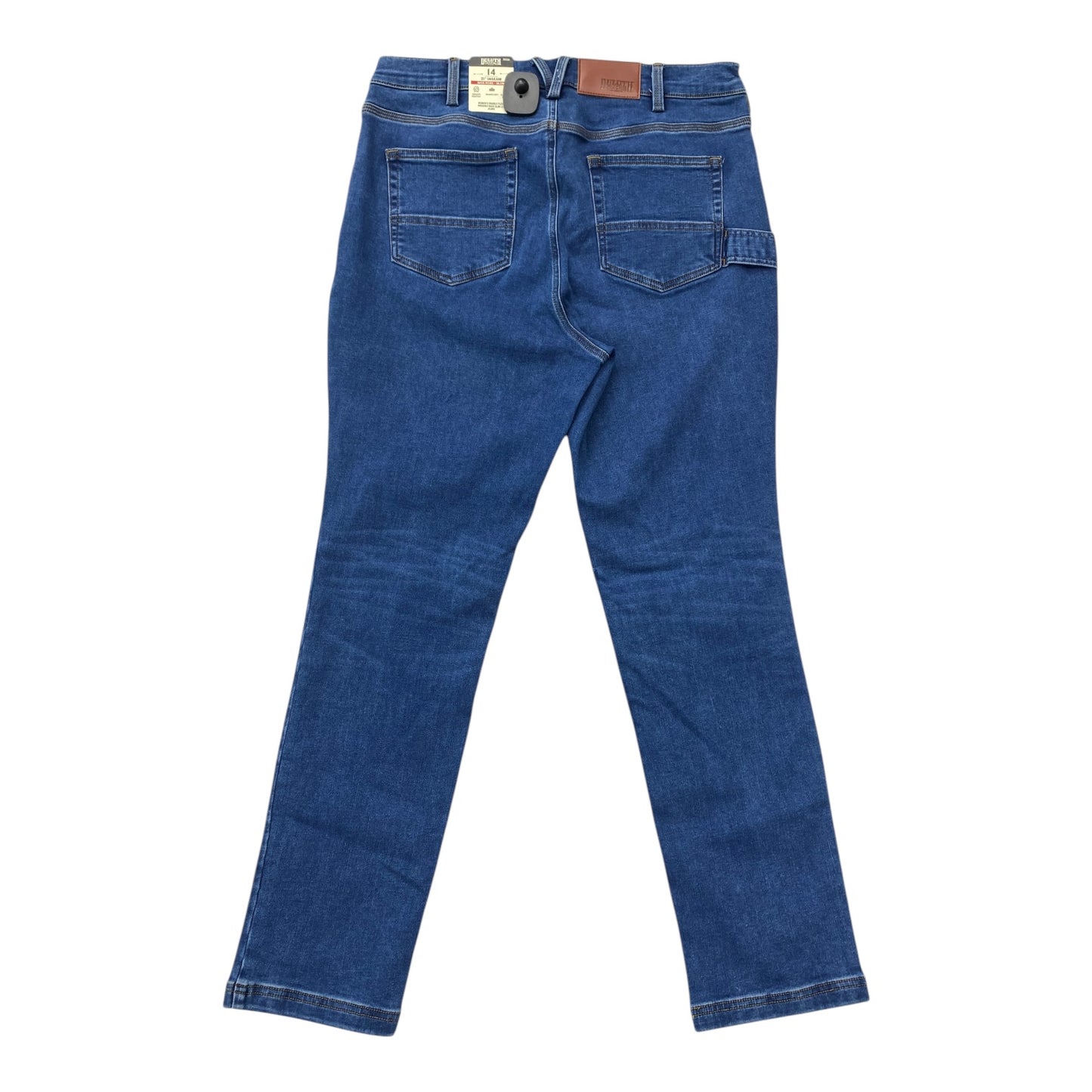 Jeans Straight By Duluth Trading In Blue Denim, Size:14