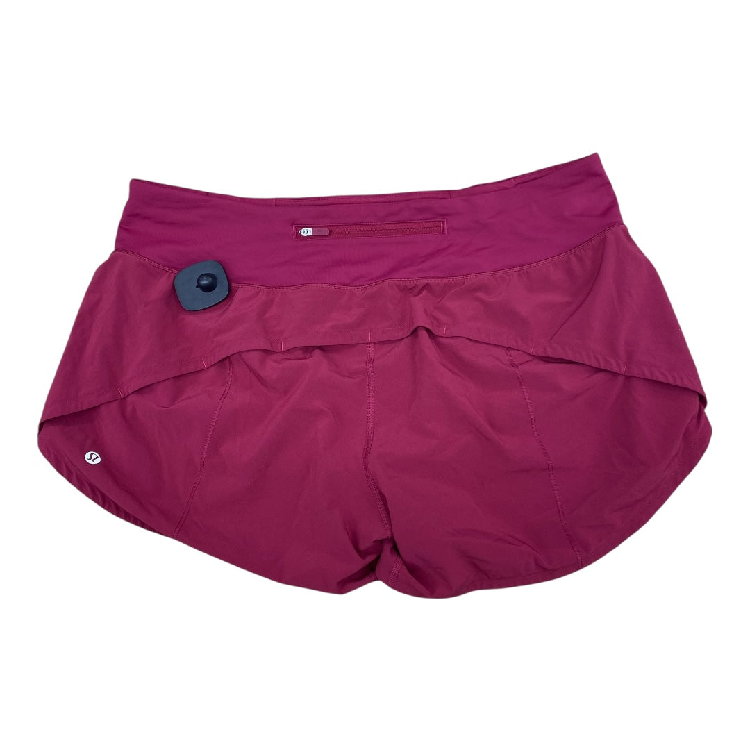 Athletic Shorts By Lululemon In Red, Size:12
