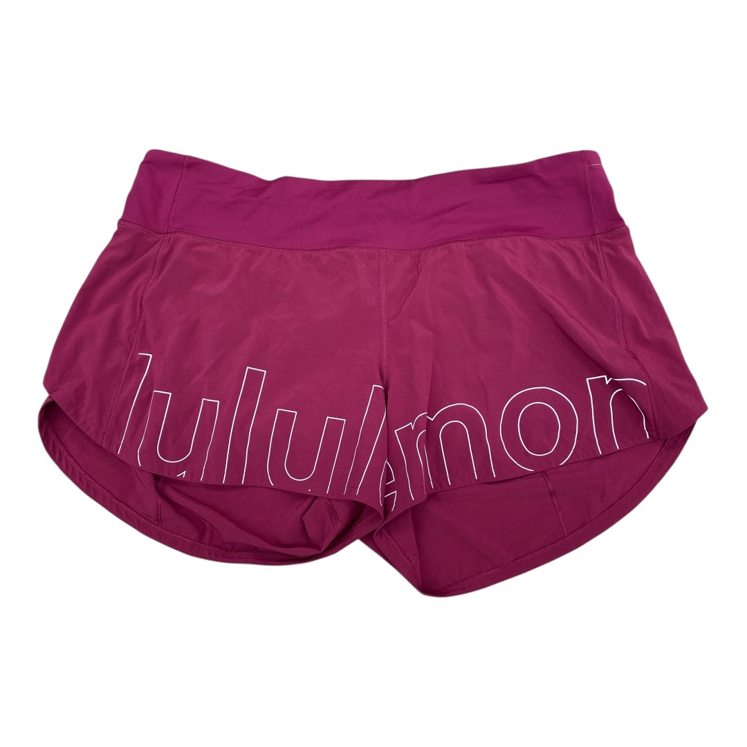 Athletic Shorts By Lululemon In Red, Size:12