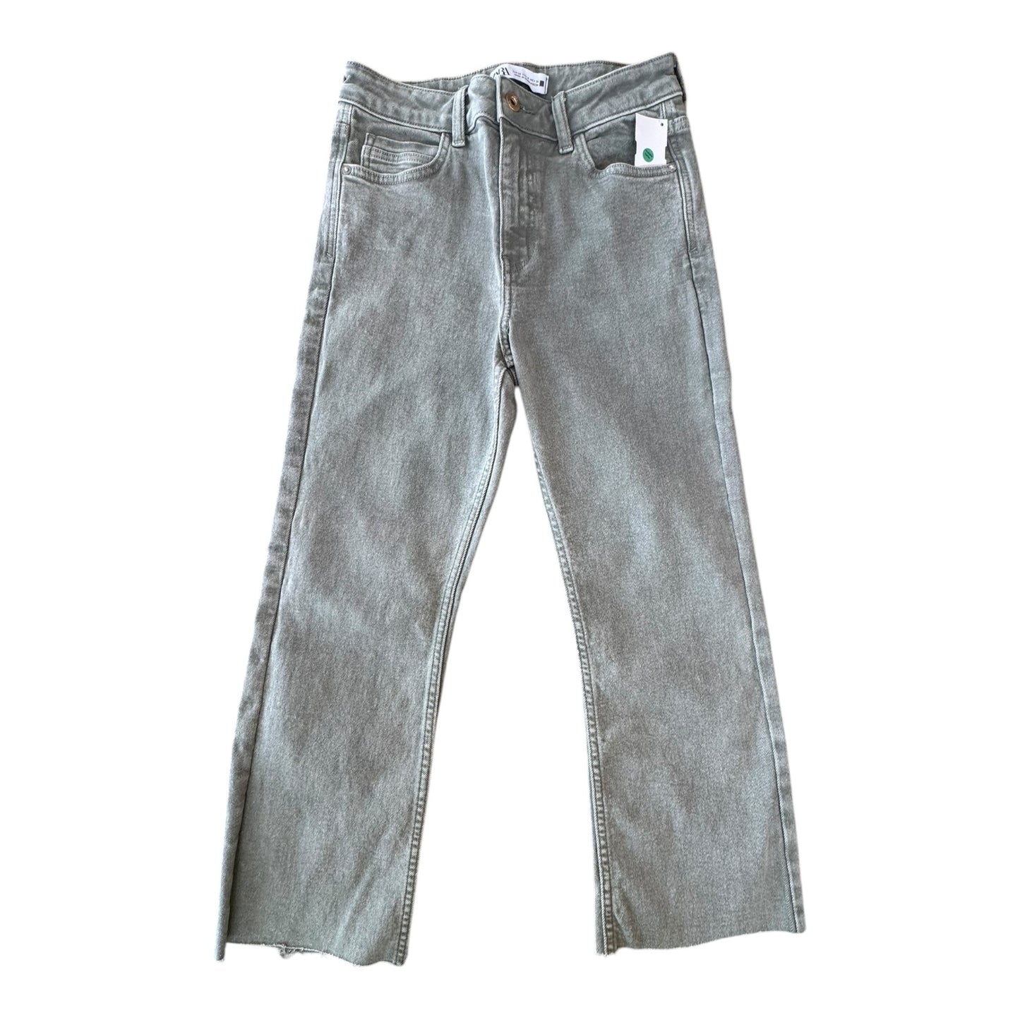 Jeans Straight By Zara In Green, Size:4