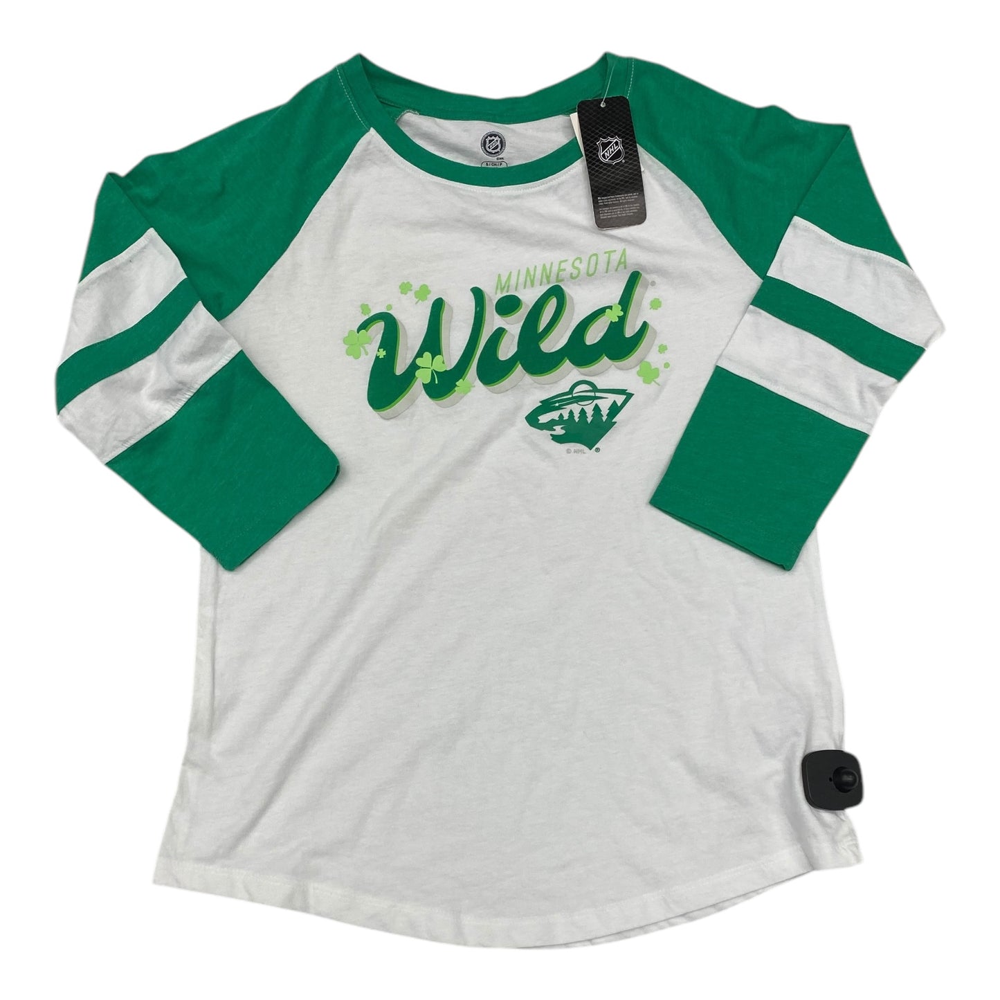 Top Ls By Nhl In Green & White, Size:S