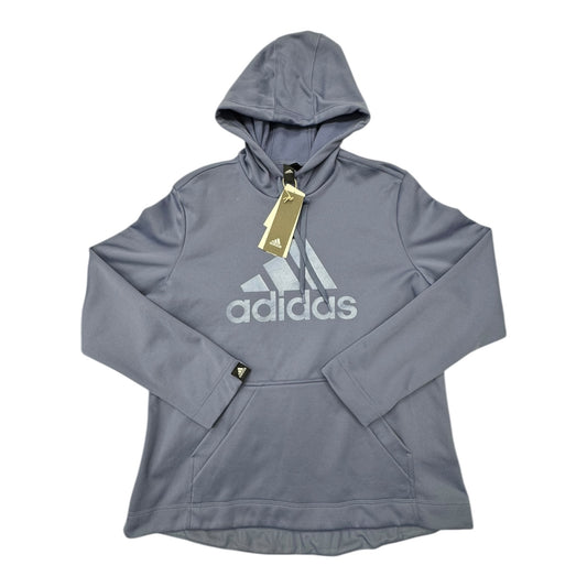 Athletic Sweatshirt Hoodie By Adidas In Blue, Size:Xl