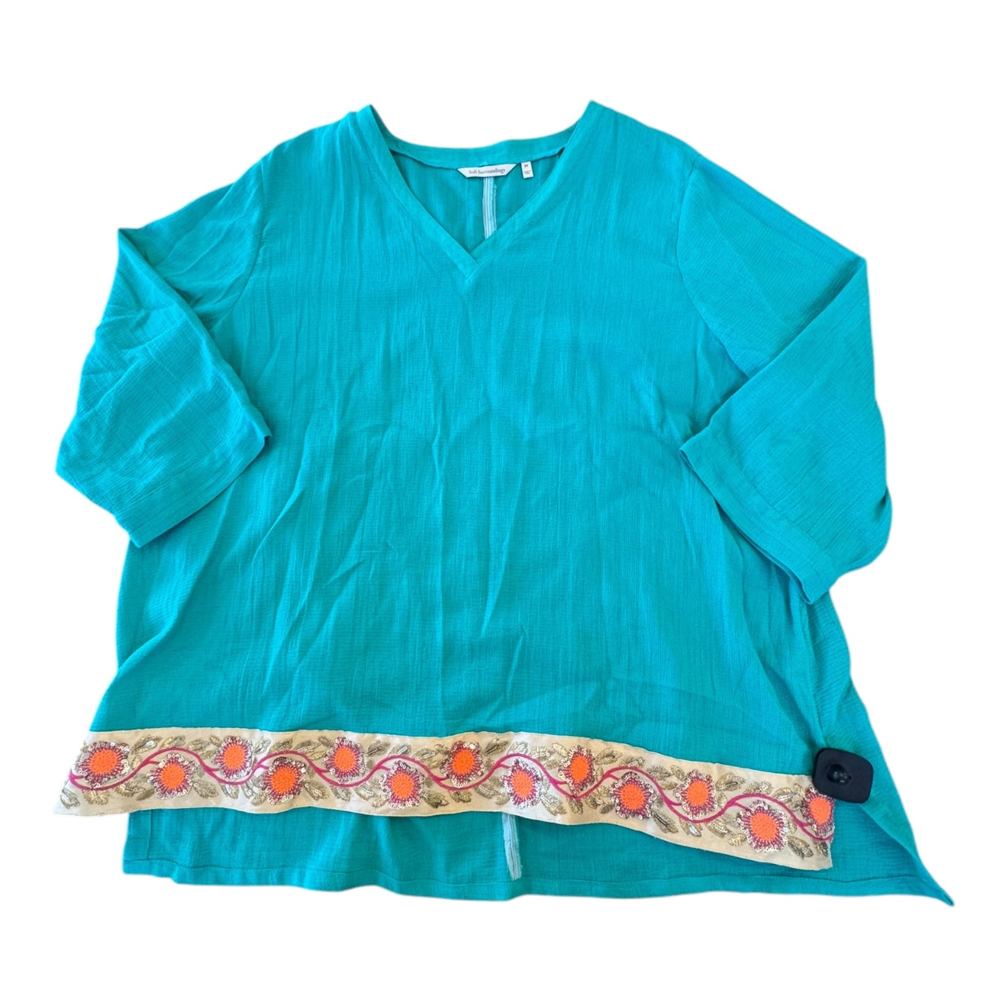 Top Ls By Soft Surroundings In Green, Size:3X