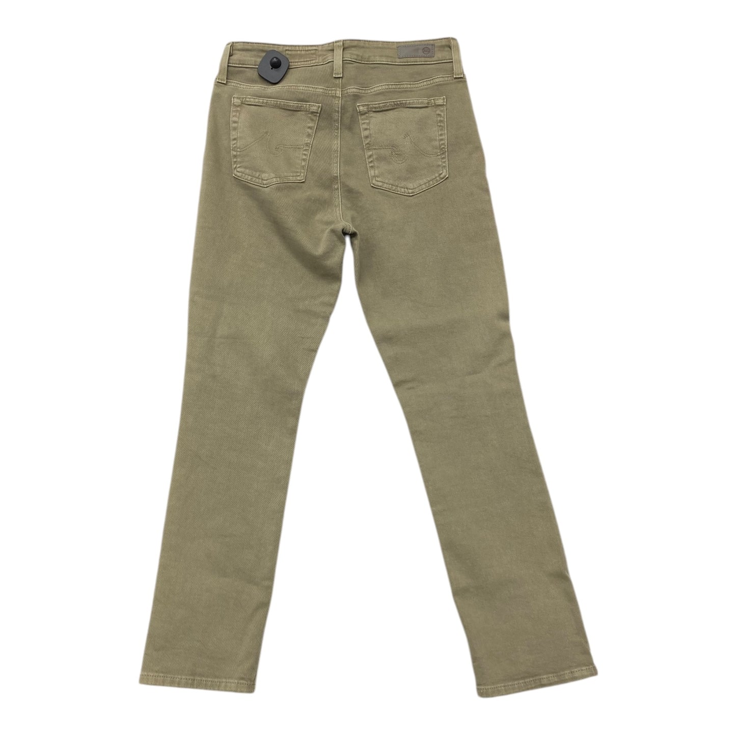 Jeans Cropped By Ag Jeans In Green Denim, Size:6
