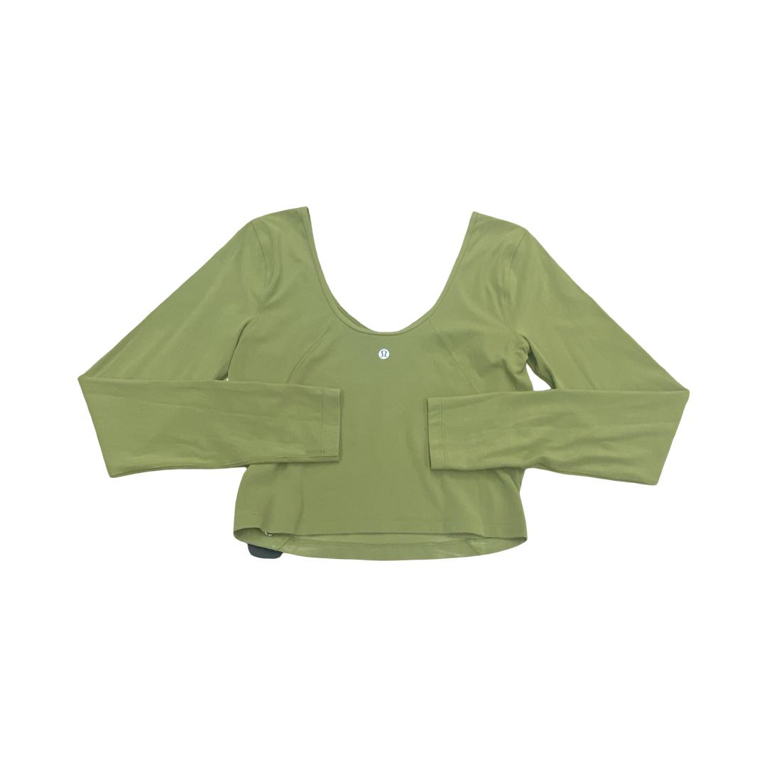 Athletic Top Ls Crewneck By Lululemon In Green, Size:6